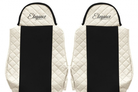Huse scaun camion Elegance (bej, material eco-piele / velur, serie ELEGANCE) potrivit MAN [2]