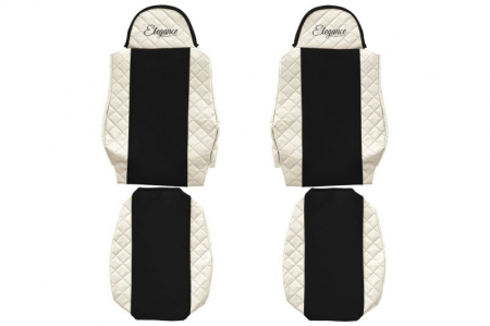 Huse scaune - Huse scaun camion Elegance (bej, material eco-piele / velur, serie ELEGANCE) potrivit MAN