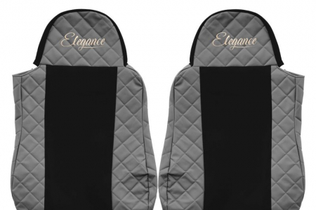 Huse scaun camion Elegance (gri, material eco-piele / velur, serie ELEGANCE) potrivit DAF [2]