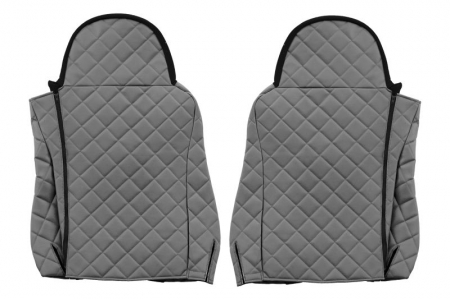 Huse scaun camion Elegance (gri, material eco-piele / velur, serie ELEGANCE) potrivit DAF [1]