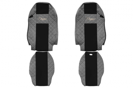 Huse scaune - Huse scaun camion Elegance (gri, material eco-piele / velur, serie ELEGANCE) potrivit MERCEDES