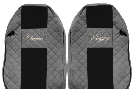 Huse scaun camion Elegance (gri, material eco-piele / velur, serie ELEGANCE) potrivit MERCEDES [2]