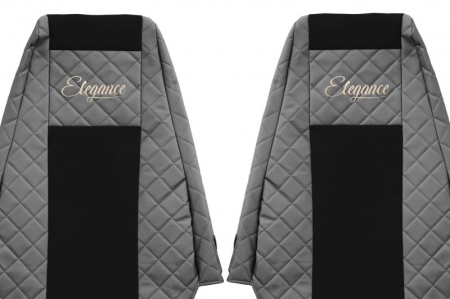 Huse scaun camion Elegance (gri, material eco-piele / velur, serie ELEGANCE) potrivit RENAULT MAGNUM [2]