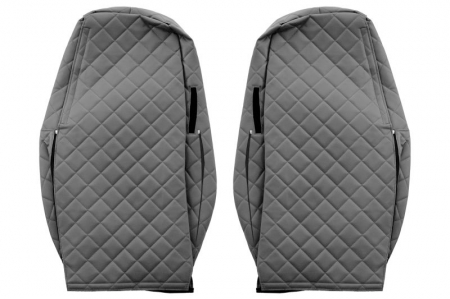 Huse scaun camion Elegance (gri, material eco-piele / velur, serie ELEGANCE) potrivit VOLVO FH4 [1]