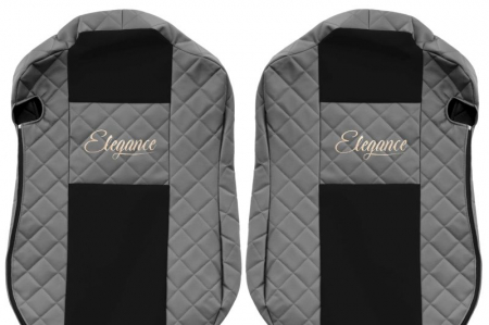 Huse scaun camion Elegance (gri, material eco-piele / velur, serie ELEGANCE, scaune standard) potrivit MERCEDES ACTROS MP4 [2]