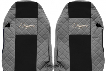 Huse scaun camion Elegance (gri, material eco-piele / velur, serie ELEGANCE, scaune standard; scaunul soferului standard - nu ISRI) potrivit MAN [2]