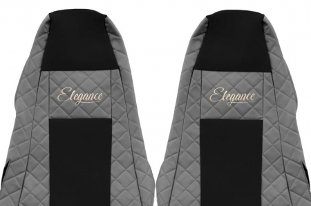 Huse scaun camion Elegance (gri, material eco-piele / velur, serie ELEGANCE, tetiera integrata pentru pasageri; tetiera soferului integrata) potrivit SCANIA [2]