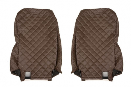 Huse scaun camion Elegance (maro/bej, material eco-piele / velur, serie ELEGANCE, Euro 6) potrivit DAF [1]