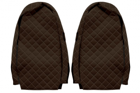 Huse scaun camion Elegance (maro, material eco-piele / velur, serie ELEGANCE, egrate) potrivit VOLVO [1]