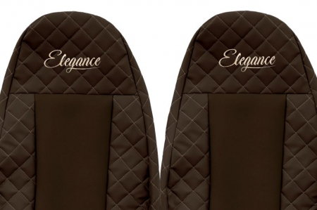 Huse scaun camion Elegance (maro, material eco-piele / velur, serie ELEGANCE, egrate) potrivit VOLVO [2]