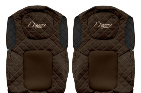 Huse scaun camion Elegance (maro, material eco-piele / velur, serie ELEGANCE) potrivit FORD F-MAX [2]