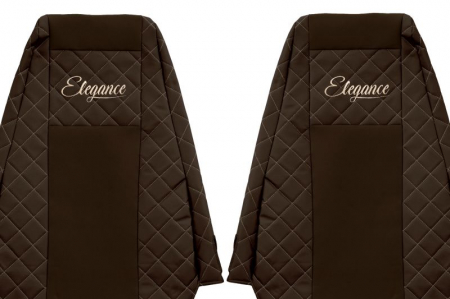 Huse scaun camion Elegance (maro, material eco-piele / velur, serie ELEGANCE) potrivit RENAULT PREMIUM [2]