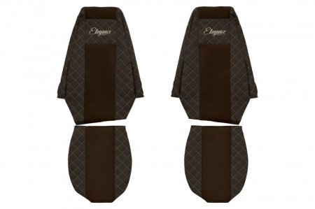 Huse scaune - Huse scaun camion Elegance (maro, material eco-piele / velur, serie ELEGANCE) potrivit RENAULT PREMIUM