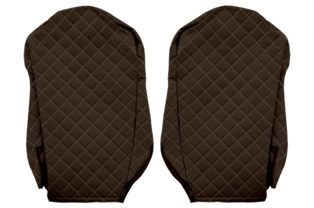 Huse scaun camion Elegance (maro, material eco-piele / velur, serie ELEGANCE, scaune standard) potrivit MERCEDES ACTROS MP4 [1]