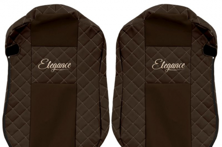Huse scaun camion Elegance (maro, material eco-piele / velur, serie ELEGANCE, scaune standard) potrivit MERCEDES ACTROS MP4 [2]