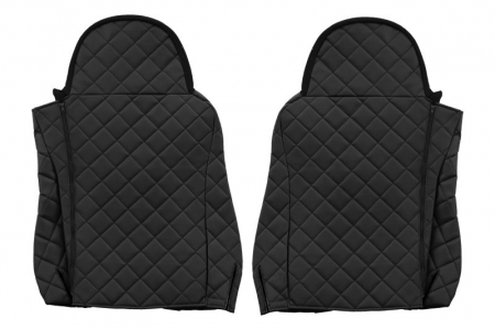 Huse scaun camion Elegance (negru, material eco-piele / velur, serie ELEGANCE) potrivit DAF [1]