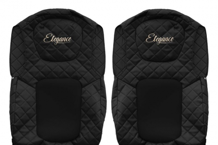 Huse scaun camion Elegance (negru, material eco-piele / velur, serie ELEGANCE) potrivit FORD F-MAX [2]
