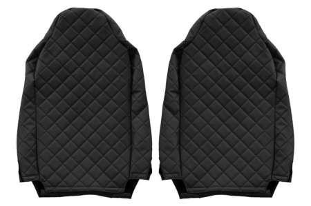 Huse scaun camion Elegance (negru, material eco-piele / velur, serie ELEGANCE) potrivit IVECO [1]