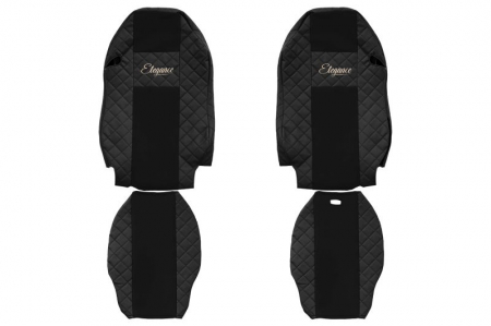 Huse scaune - Huse scaun camion Elegance (negru, material eco-piele / velur, serie ELEGANCE) potrivit MERCEDES