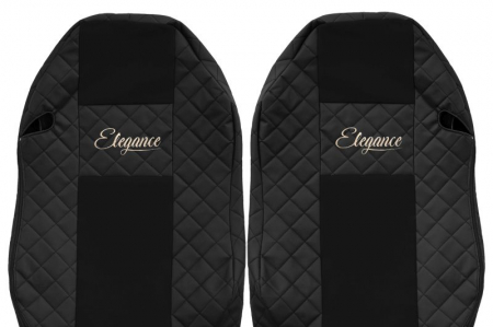 Huse scaun camion Elegance (negru, material eco-piele / velur, serie ELEGANCE) potrivit MERCEDES [2]