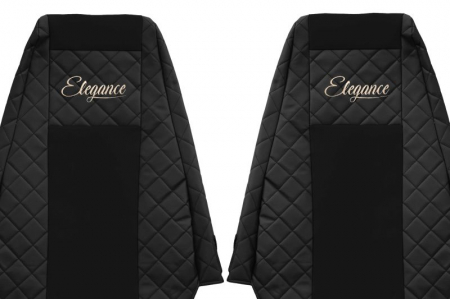 Huse scaun camion Elegance (negru, material eco-piele / velur, serie ELEGANCE) potrivit RENAULT PREMIUM [2]