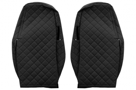 Huse scaun camion Elegance (negru, material eco-piele / velur, serie ELEGANCE) potrivit VOLVO FH4 [1]
