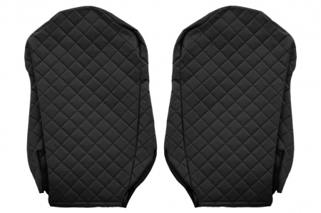 Huse scaun camion Elegance (negru, material eco-piele / velur, serie ELEGANCE, scaune standard) potrivit MERCEDES ACTROS MP4 [1]