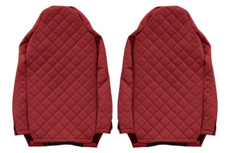 Huse scaun camion Elegance (rosu, material eco-piele / velur, serie ELEGANCE) potrivit IVECO [1]
