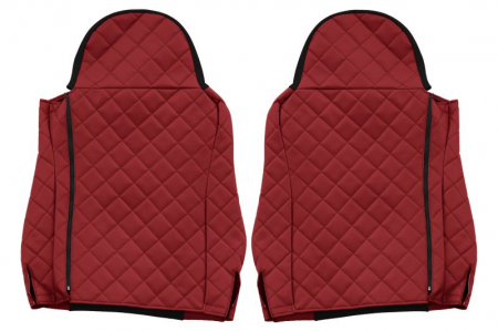 Huse scaun camion Elegance (rosu, material eco-piele / velur, serie ELEGANCE) potrivit MAN [1]