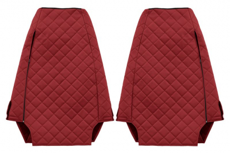 Huse scaun camion Elegance (rosu, material eco-piele / velur, serie ELEGANCE) potrivit RENAULT PREMIUM [1]