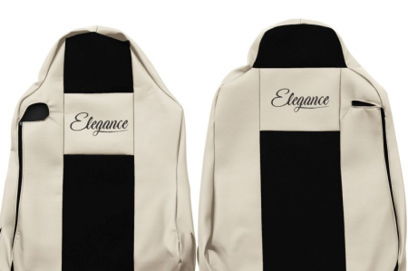 Huse scaun camion ELEGANCE S (bej, material eco-leather / velur potrivit MAN TGX dupa 2006 [2]