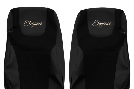 Huse scaun camion ELEGANCE S (negru, material eco-leather / velur, EURO 6) potrivit DAF XF 105, XF 106 dupa 2012 [2]