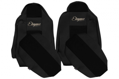 Huse scaune - Huse scaun camion ELEGANCE S (negru, material eco-leather / velur,) potrivit MAN TGX dupa 2006