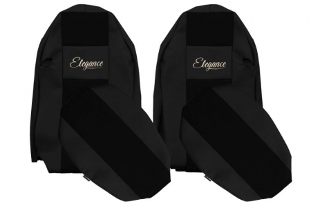 Huse scaune - Huse scaun camion ELEGANCE S (negru, material eco-leather / velur) potrivit MAN TGX dupa 2006