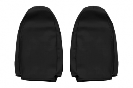 Huse scaun camion ELEGANCE S (negru, material eco-leather / velur, scaune cu tetiera integrata) potrivit VOLVO FH, FH II, FH16, FH16 II, FM, FM II dupa 2003 [1]