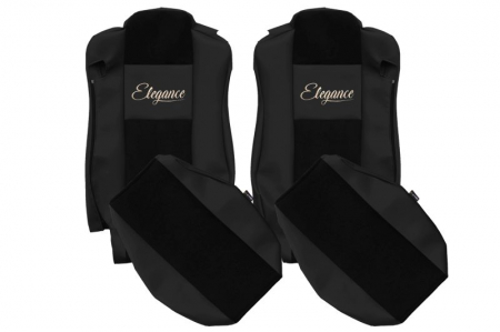 Huse scaune - Huse scaun camion ELEGANCE S (negru, material eco-leather / velur, scaune standard) potrivit MERCEDES ACTROS MP4 / MP5 dupa 2011