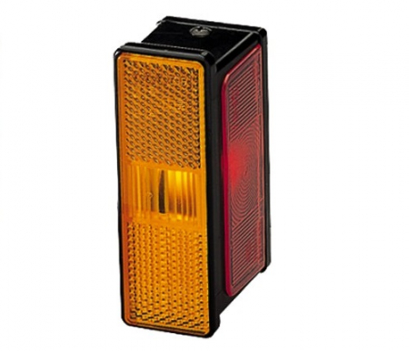 Lampa - Lampa gabarit stanga, portocaliu/rosu/alb, R10W, inaltime 42 latime 109 adancime 56,2, , 12/24V