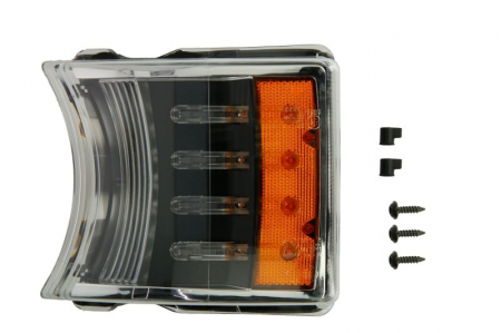 Lampa - Lampa Semnalizator fata stanga/dreapta culoare sticla: portocaliu/transparent, LED, cu Lumini zi SCANIA P,G,R,T dupa 2003