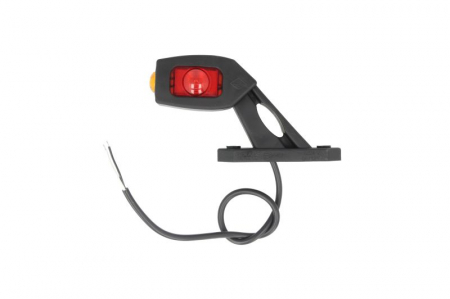 Lumini marcaj - Lumini marcaj stanga, portocaliu/rosu/alb, LED, inaltime 87; latime 35,5; adancime 163, lungime furtun 500, brat scurt, 12/24V pentru suprafete orizontale