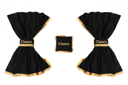 Perdea cortina cabina (cabina larga, piele intoarsa) CLASSIC, cantitate in set: 5buc negru, tip cabina: XXL potrivit MAN TGA, TGX I dupa 2000 [1]