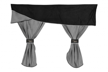 Cortina cabina - Perdea cortina cabina ELEGANCE, set 7 buc gri