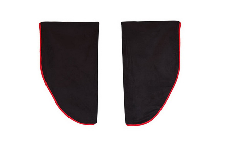 Perdea cortina cabina ELEGANCE, set 7 buc negru/rosu [1]