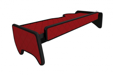 Raft polita interior cabina (panou LED, lumina alba; cabina ingusta M, L, XL, LX, XLX; lung; sertar suplimentar sub blatul mesei, lung, culoare: rosu, serie: ELEGANCE) potrivit MAN [2]
