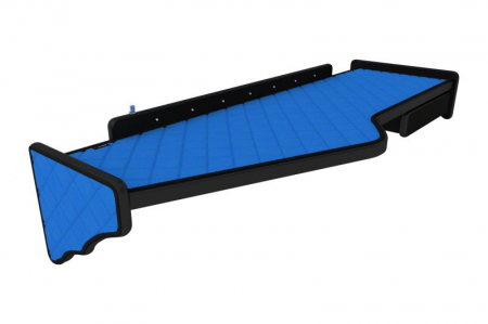 Accesorii - Raft polita interior cabina (panou LED, lumina alba; lung; sertar suplimentar sub blatul mesei, lung, culoare: albastru, serie: ELEGANCE) potrivit SCANIA