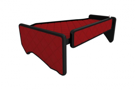 Raft polita interior cabina (panou LED, lumina alba; mijloc, culoare: rosu, serie: ELEGANCE) potrivit SCANIA [2]