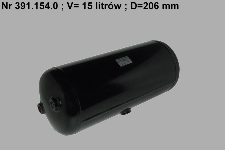 Rezervor - Rezervor aer sistem compresor POLMO diametru 206mm/lungime530mm/ debit 15dm/3, 3xM22x1, 5 singular, Dublu, partea opusa, drenare M22x1, 5