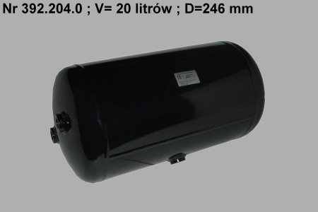 Rezervor - Rezervor aer sistem compresor POLMO diametru 246mm/lungime500mm/ debit 20dm/3, 3xM22x1, 5 singular, Dublu, partea opusa, drenare M22x1, 5