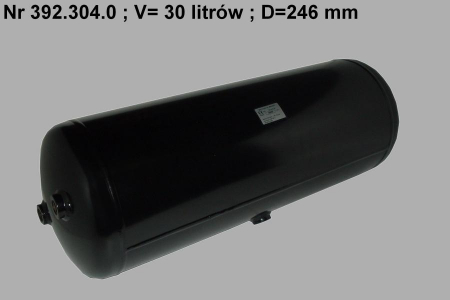 Rezervor - Rezervor aer sistem compresor POLMO diametru 246mm/lungime720mm/ debit 30dm/3, 3xM22x1, 5 singular, Dublu, partea opusa, drenare M22x1, 5