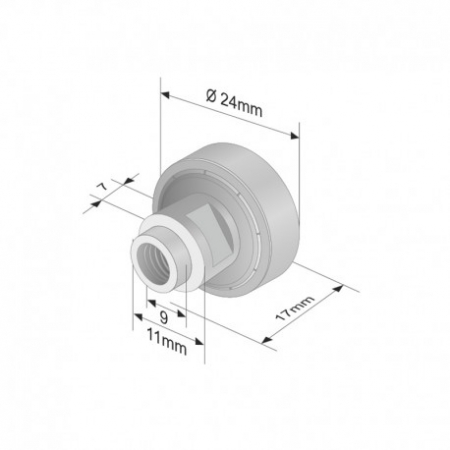 Rola culisare - Rola culisare acoperis prelata diametru 24mm x latime 7mm