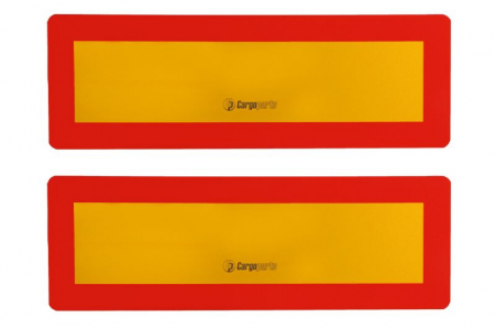 Semn avertizare placa 2 buc. set, transport masini 100mm x 300mm [1]